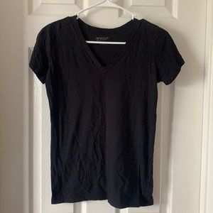 Black V-Neck Shirt